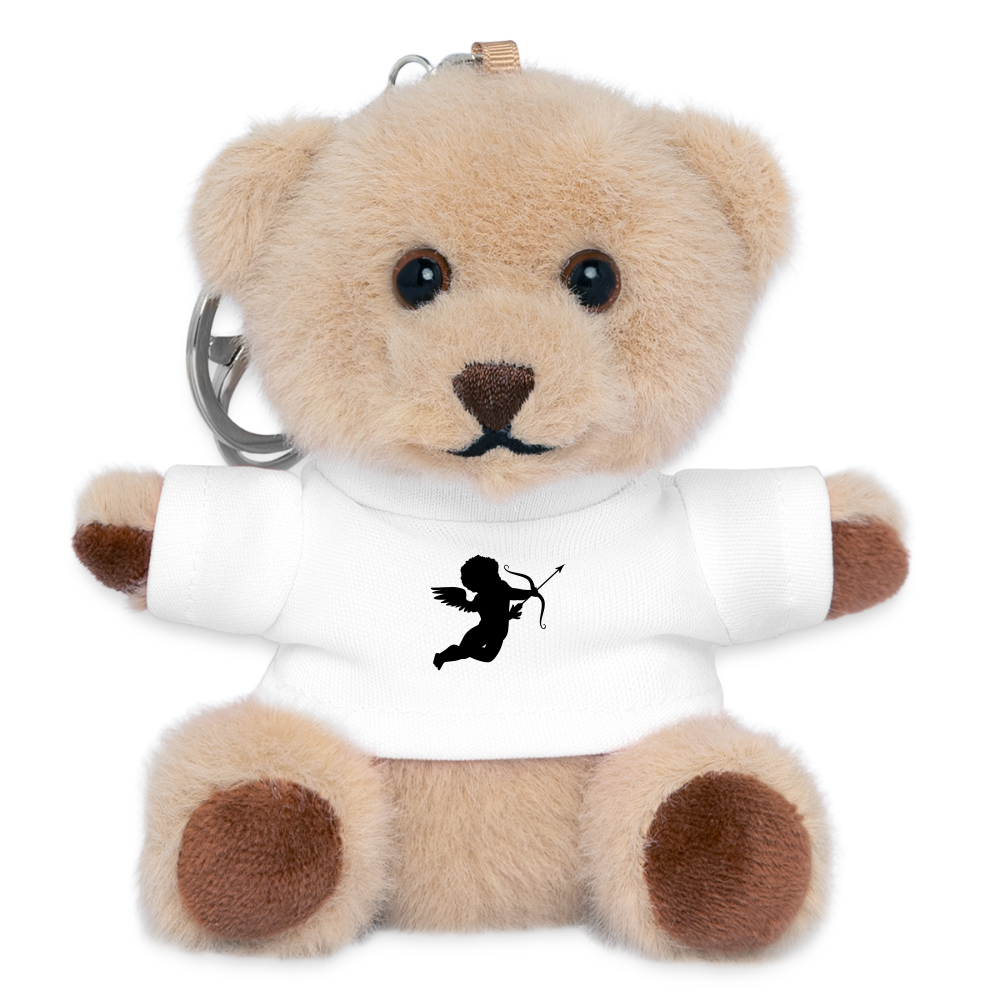 Kuscheltier Schlüsselanhänger - personalisierbar - Weiß