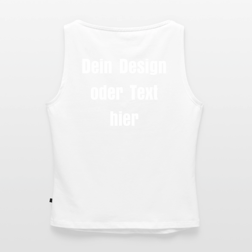 Frauen Tank Top mit U-Boot-Ausschnitt - personalisierbar - Weiß