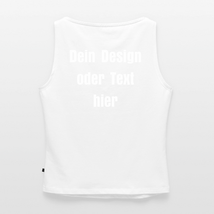 Frauen Tank Top mit U-Boot-Ausschnitt - personalisierbar - Weiß