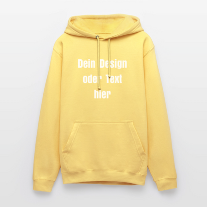 Unisex Hoodie - personalisierbare Vorder- und Rückseite - Zitronengelb