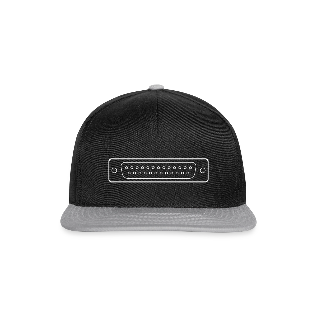 LPT1 Motiv-Snapback-Cap, Farbe Schwarz/Grau