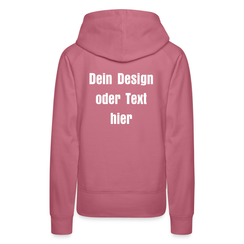 Frauen Premium Hoodie - personalisierbare Vorder- und Rückseite - Malve