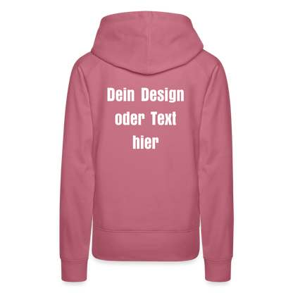 Frauen Premium Hoodie - personalisierbare Vorder- und Rückseite - Malve