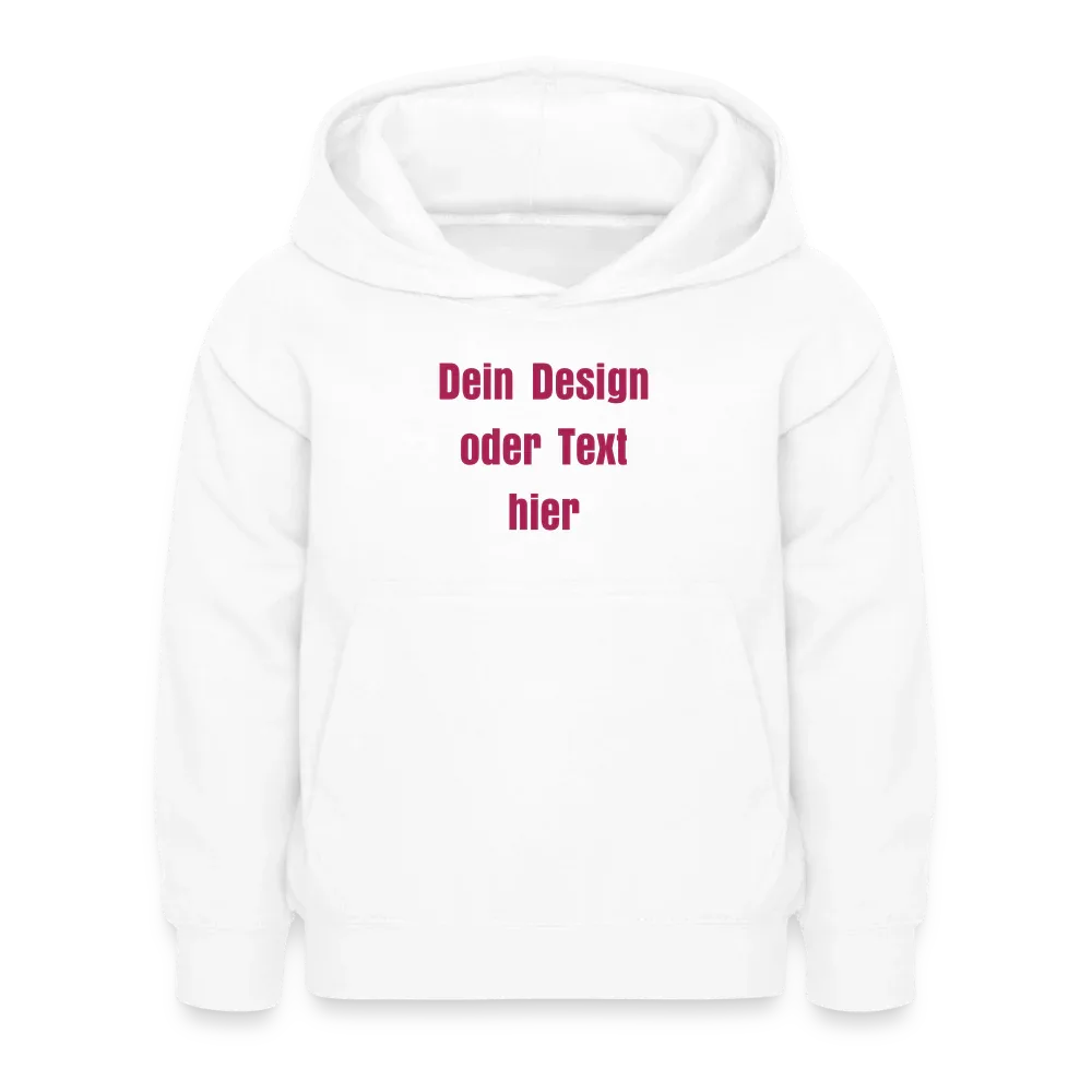 Kinder Hoodie - personalisierbare Vorder- und Rückseite - Weiß