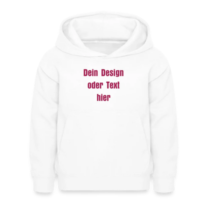 Kinder Hoodie - personalisierbare Vorder- und Rückseite - Weiß