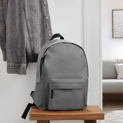 Klassischer Rucksack - personalisierbar - Mittelgrau