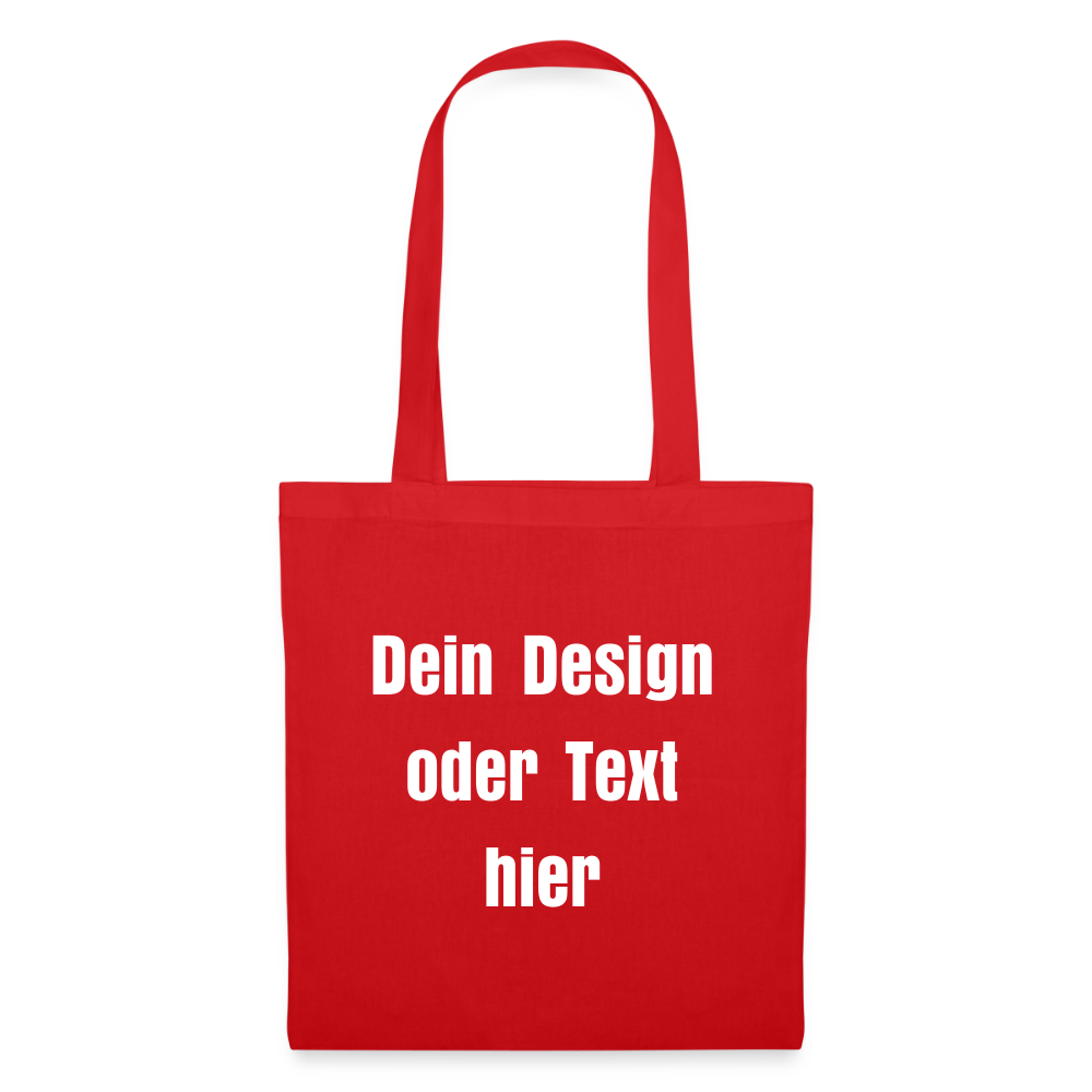 Stoffbeutel aus 100% Baumwolle - personalisierbar - Rot
