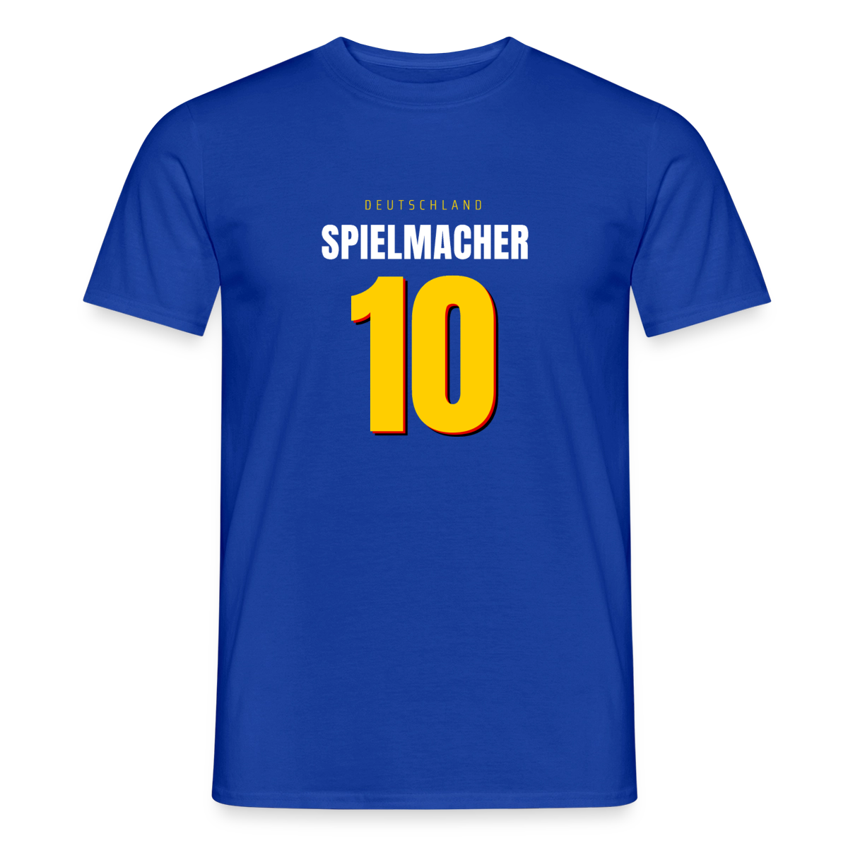 Spielmacher. Trikotnummer-Motiv Motiv-T-Shirt für Männer, Farbe Dunkelblau