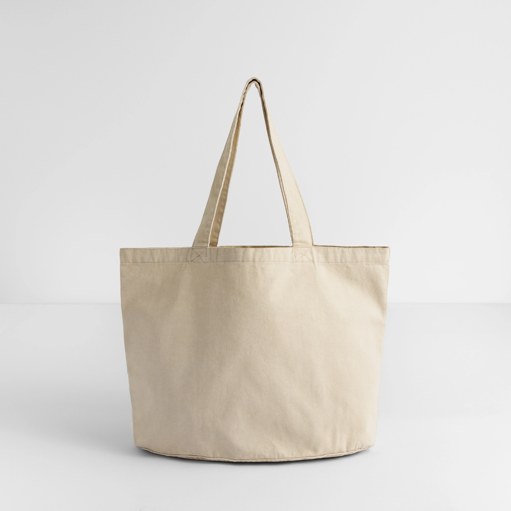 Vintage-Washed Shopper / Einkaufstasche im Vintage Stil - personalisierbar - Vintage Sand 