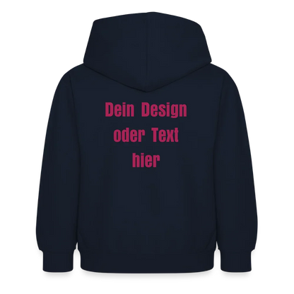 Kinder Hoodie - personalisierbare Vorder- und Rückseite - Navy