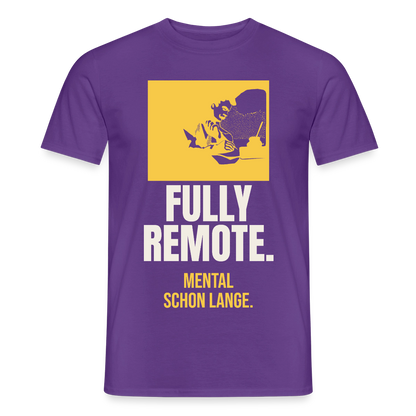 Fully remote Motiv-T-Shirt für Männer, Farbe Lila