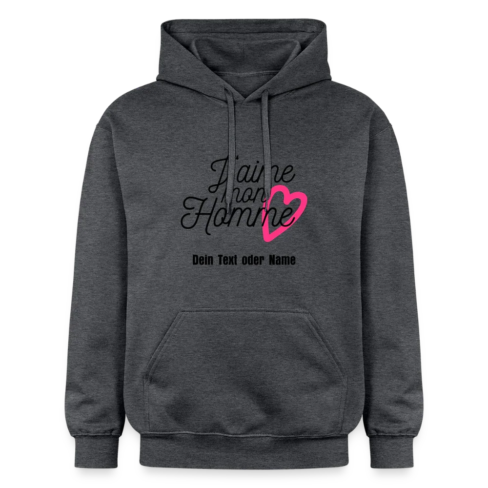 Kuschel-Hoodie "Valentine" für Frauen – personalisierbar & weich - Dunkelgrau meliert