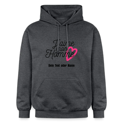 Kuschel-Hoodie "Valentine" für Frauen – personalisierbar & weich - Dunkelgrau meliert