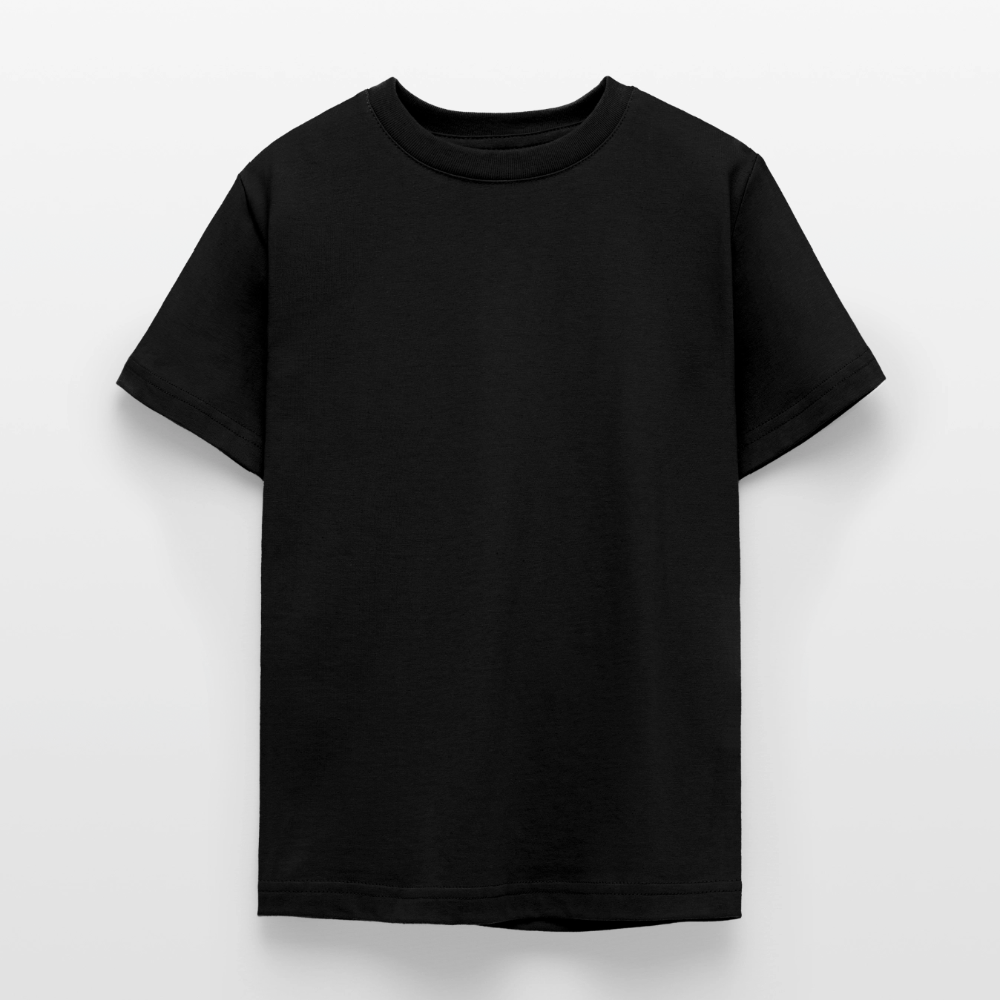 Teenager T-Shirt - personalisierbare Vorder- und Rückseite - Schwarz