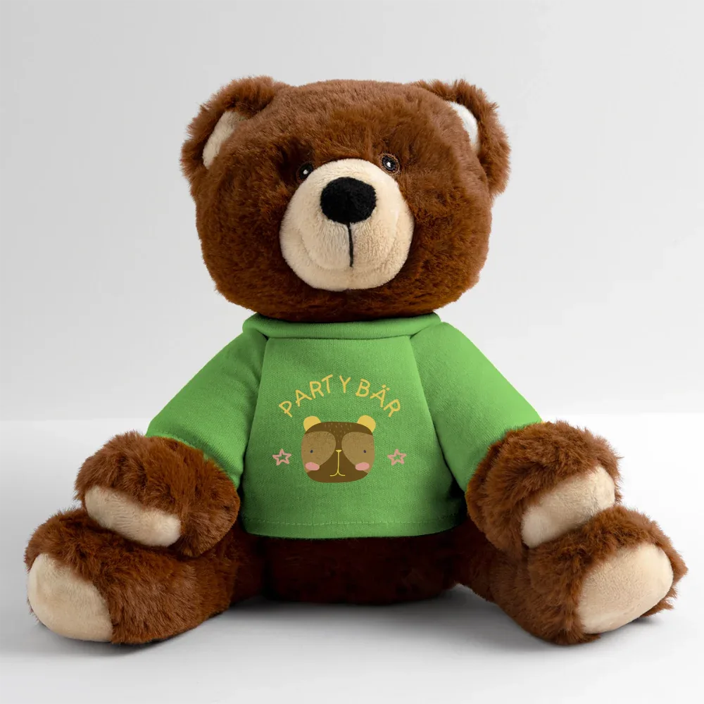 MiniFeet® RecycelBär® Braun - personalisierbar - Hellgrün