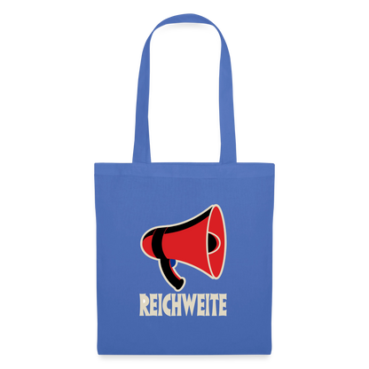 Reichweite. Sachplakat-Motiv Stoffbeutel, Farbe Hellblau