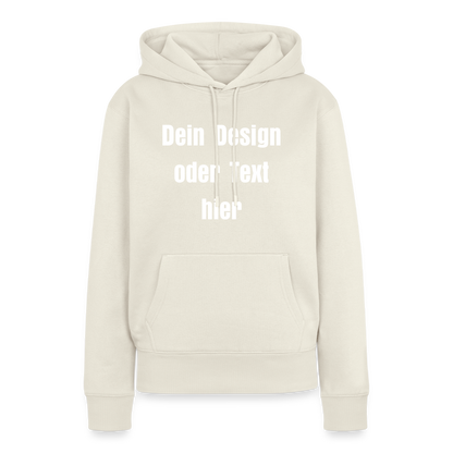 Frauen Premium Hoodie - personalisierbare Vorder- und Rückseite - Naturweiß