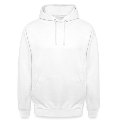 Unisex Hoodie - personalisierbare Vorder- und Rückseite - Weiß