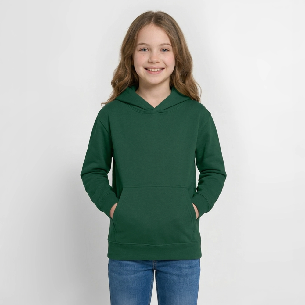 Teenager Hoodie - personalisierbare Vorder- und Rückseite - Flaschengrün