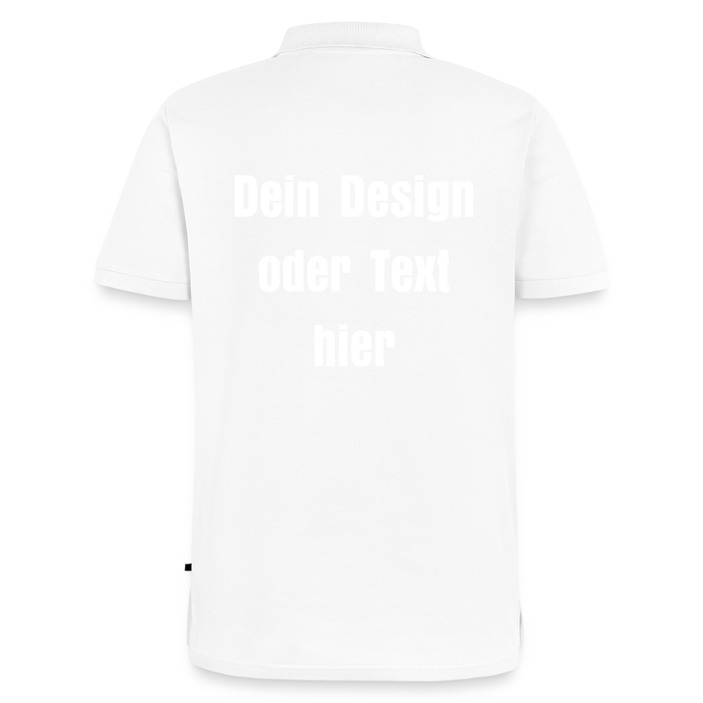 Männer Premium Bio Polo Shirt - personalisierbar - Weiß