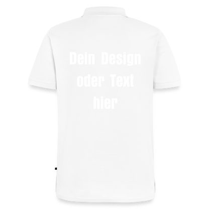 Männer Premium Bio Polo Shirt - personalisierbar - Weiß