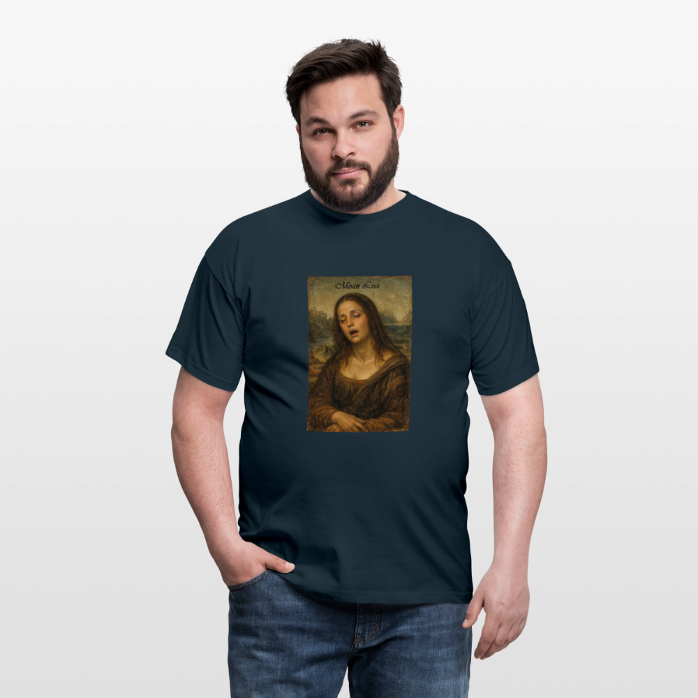 "Moan Lisa" Männer T-Shirt - Navy