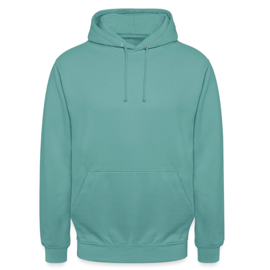 Unisex Hoodie - personalisierbare Vorder- und Rückseite - Pastelltürkis