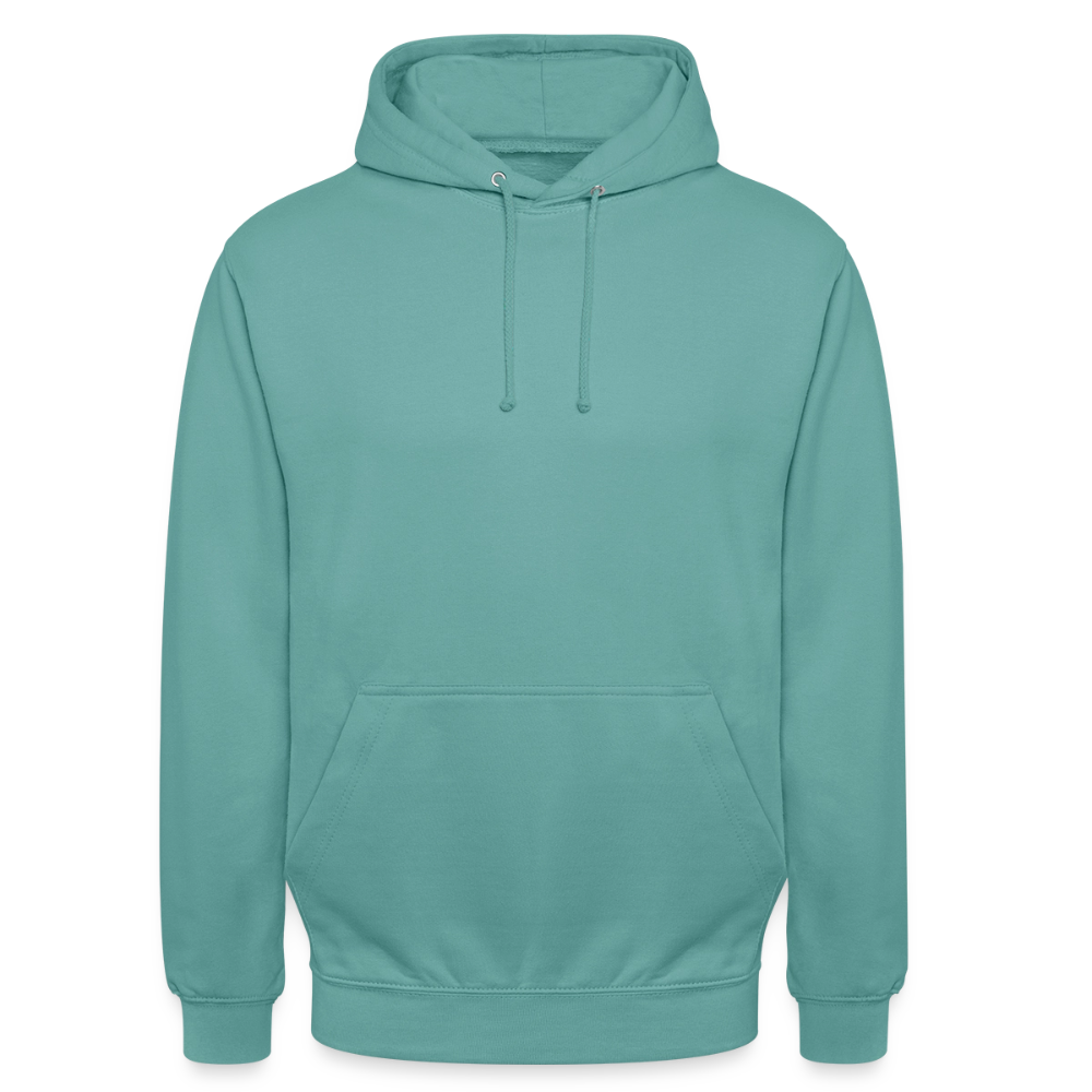Unisex Hoodie - personalisierbare Vorder- und Rückseite - Pastelltürkis