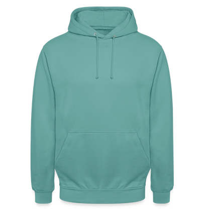 Unisex Hoodie - personalisierbare Vorder- und Rückseite - Pastelltürkis