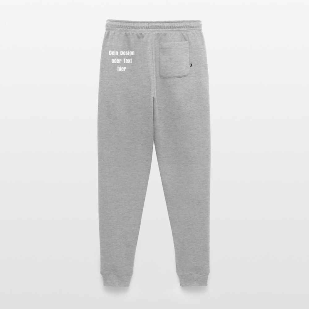 Männer Premium Bio Jogginghose - personalisierbar - Grau meliert