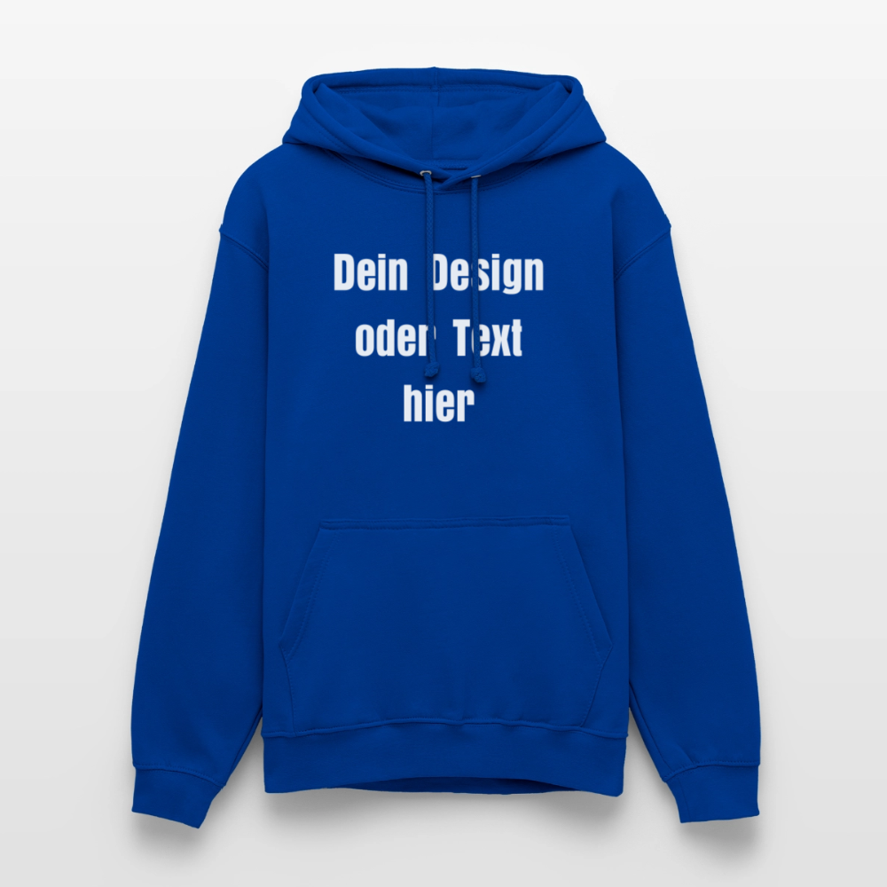 Unisex Hoodie - personalisierbare Vorder- und Rückseite - Royalblau