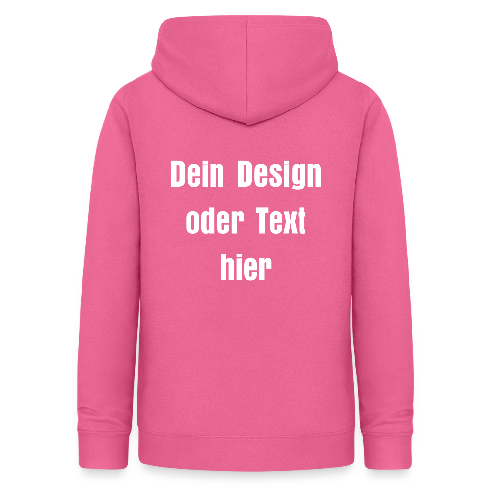 Frauen Hoodie - personalisierbare Vorder- und Rückseite - Pink