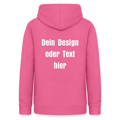 Frauen Hoodie - personalisierbare Vorder- und Rückseite - Pink