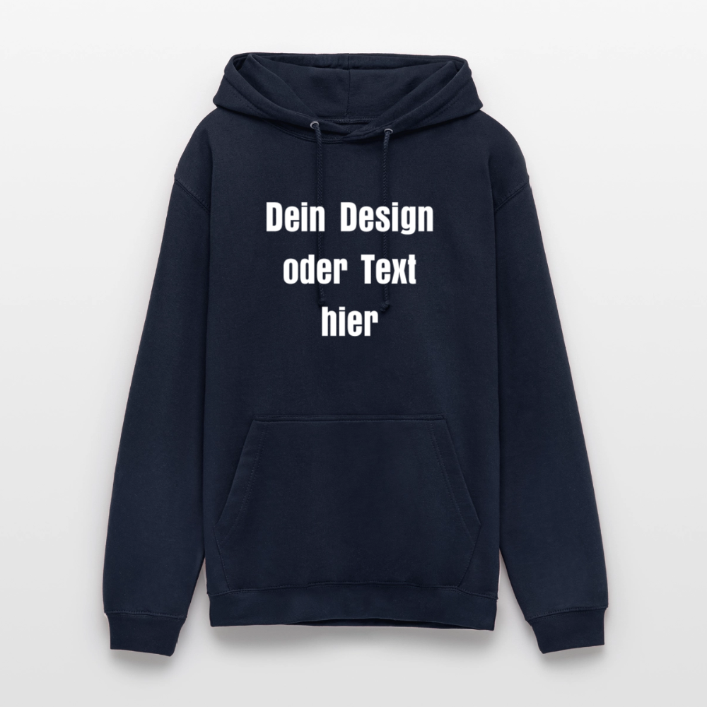Unisex Hoodie - personalisierbare Vorder- und Rückseite - Navy