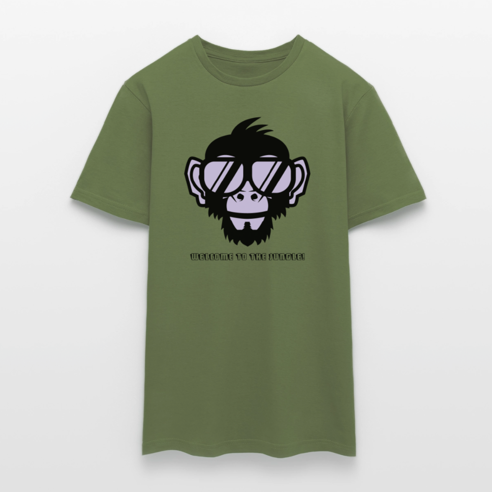 "Welcome to the Jungle" Motiv-T-Shirt für Männer - Militärgrün
