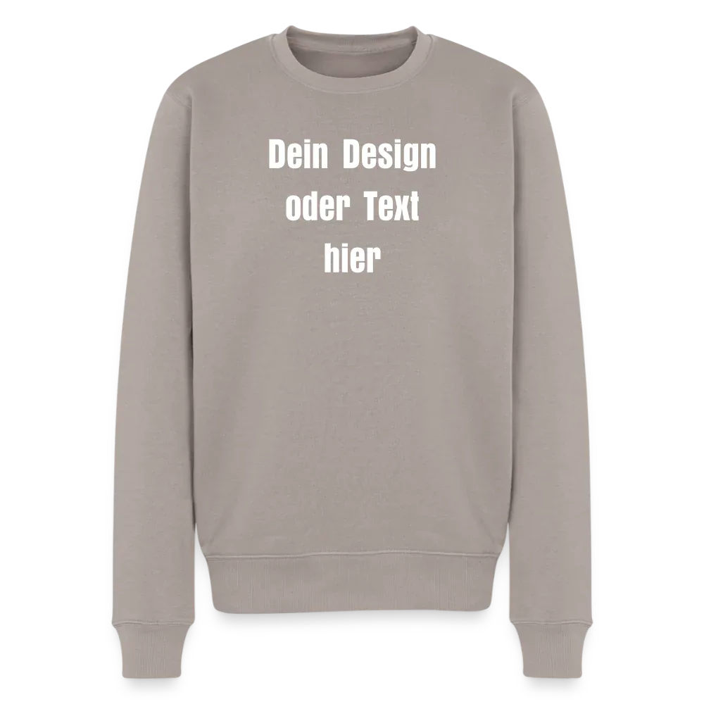 Männer Premium Pullover - personalisierbar - Taupe