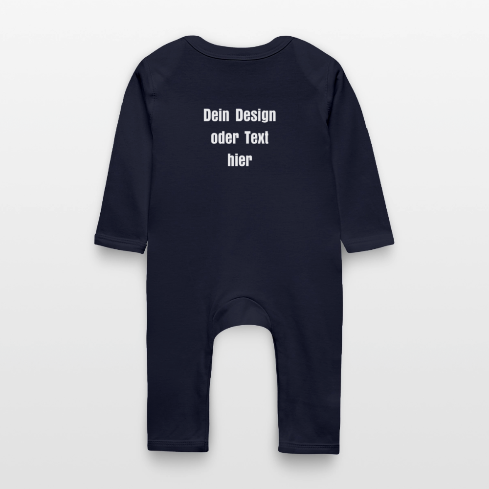 Baby Bio Strampler - personalisierbar - Navy