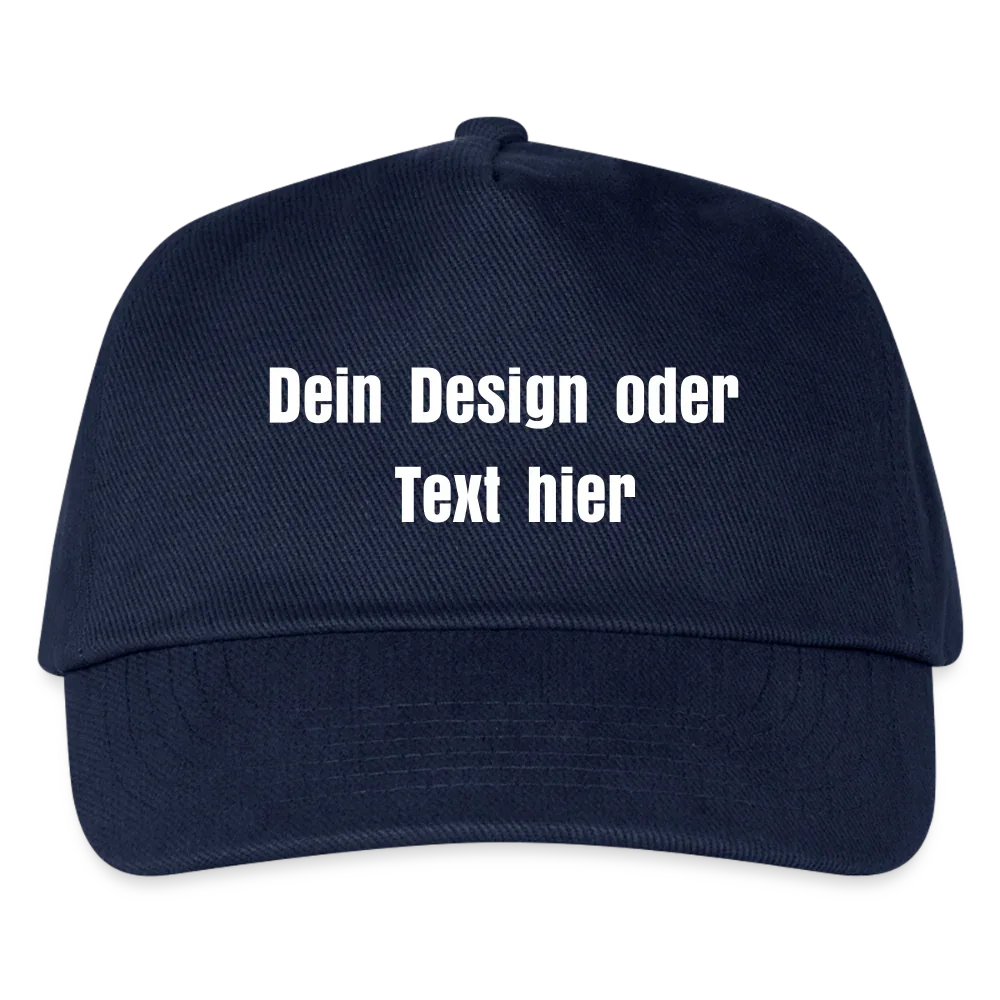 Kontrast Snapback Basecap für Kinder - personalisierbar - Navy