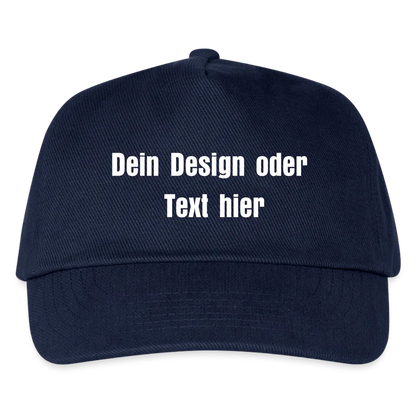 Kontrast Snapback Basecap für Kinder - personalisierbar - Navy
