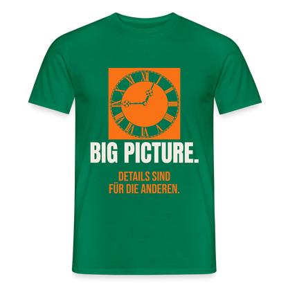 Big Picture. Details sind für die anderen. Motiv-T-Shirt für Männer, Farbe Kelly Green