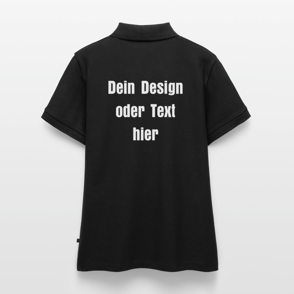 Frauen Premium Bio Polo Shirt - personalisierbar - Schwarz
