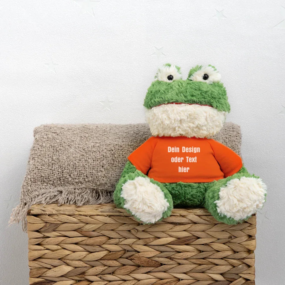 MiniFeet® Frosch Torge - personalisierbar - Goldorange