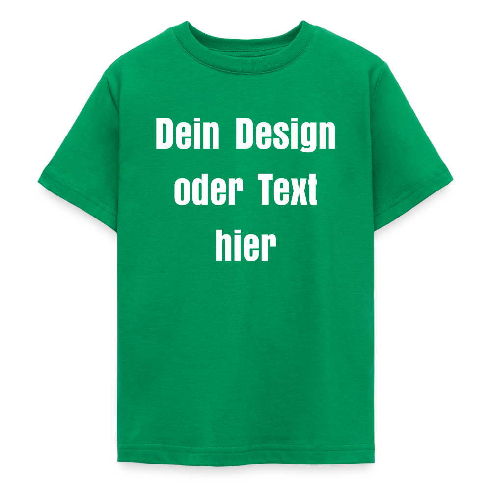 Teenager T-Shirt - personalisierbare Vorder- und Rückseite - Kelly Green