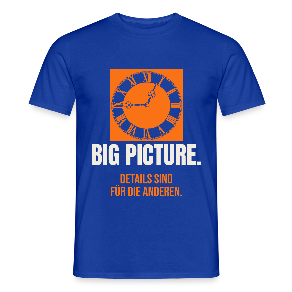 Big Picture. Details sind für die anderen. Motiv-T-Shirt für Männer, Farbe Dunkelblau