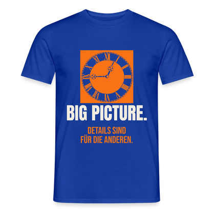 Big Picture. Details sind für die anderen. Motiv-T-Shirt für Männer, Farbe Dunkelblau