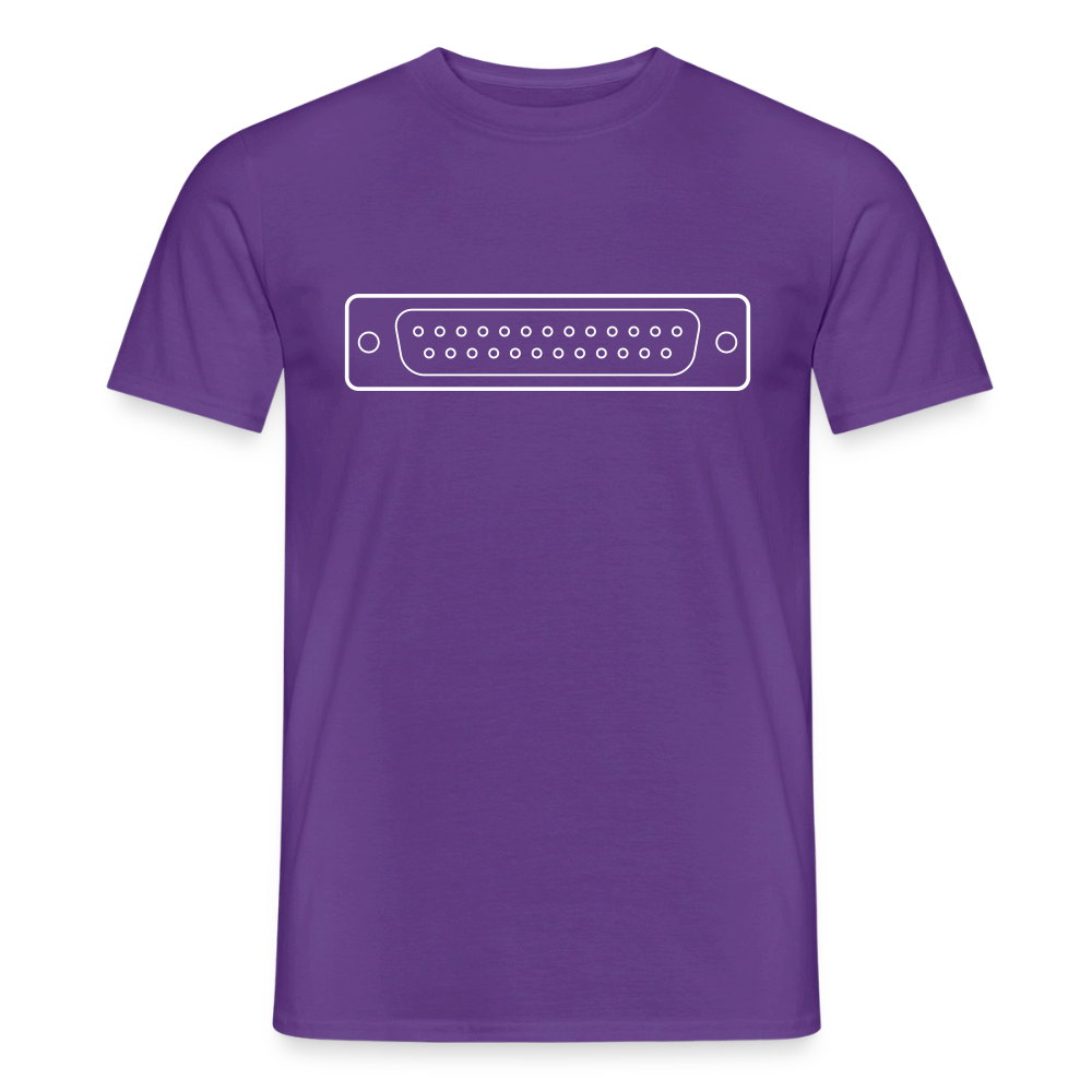 DB-25 LPT1 Retro T-Shirt für Herren - Lila