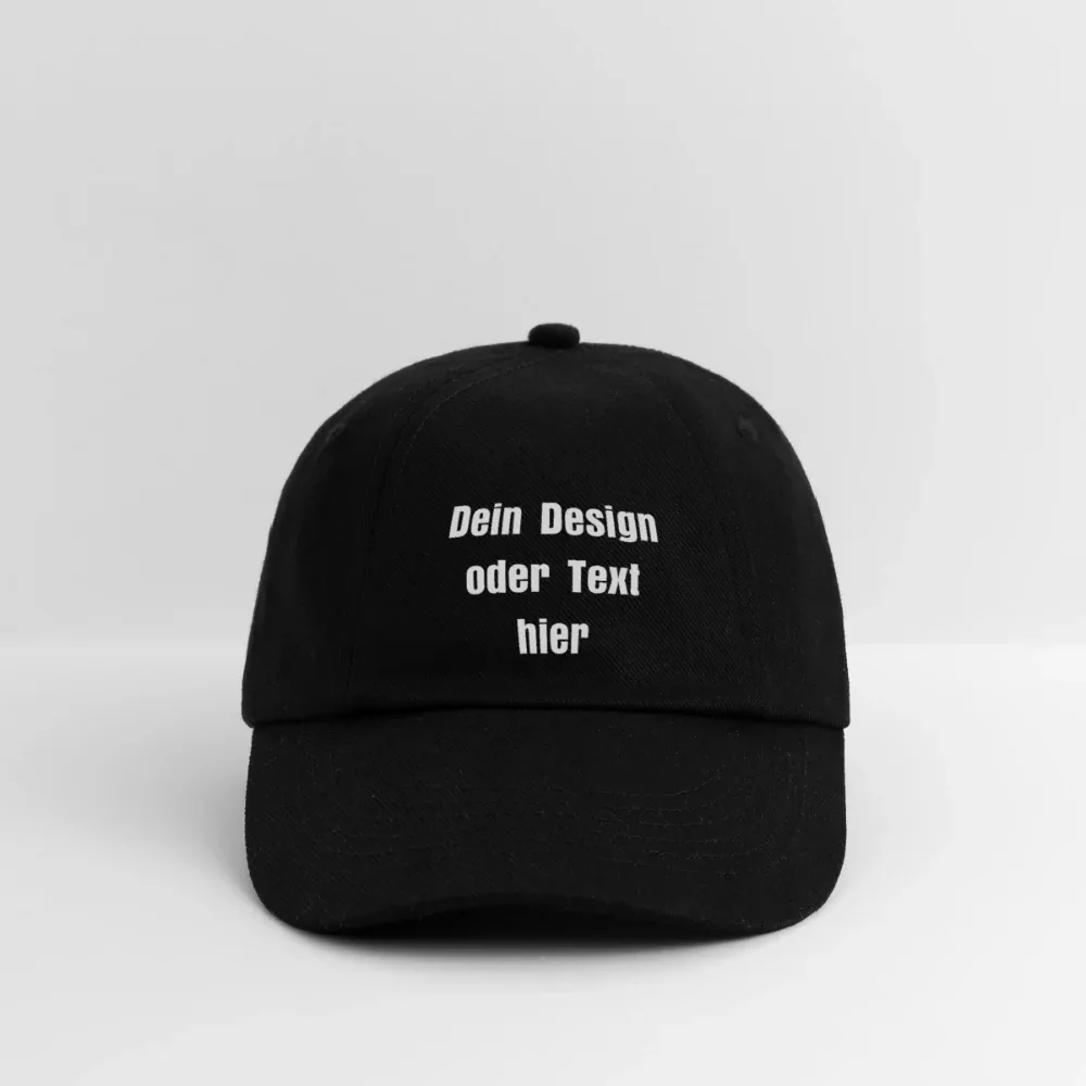 Baseballkappe - personalisierbar - Schwarz/Schwarz