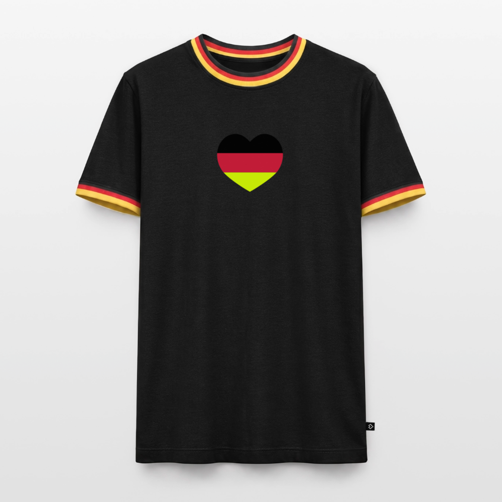 Männer T-Shirt Fussball "Spielmacher" - Schwarz/Dreifarbig