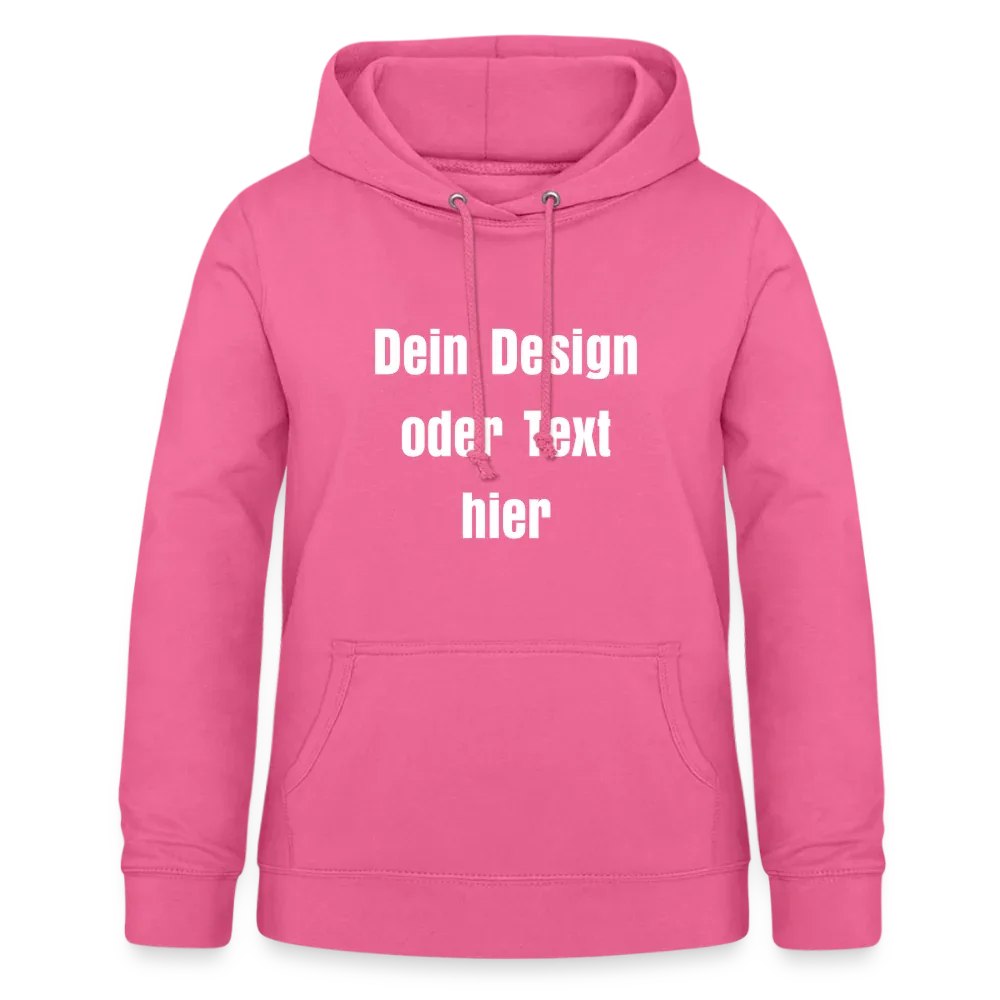 Frauen Hoodie - personalisierbare Vorder- und Rückseite - Pink