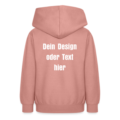Teenager Hoodie - personalisierbare Vorder- und Rückseite - Altrosa